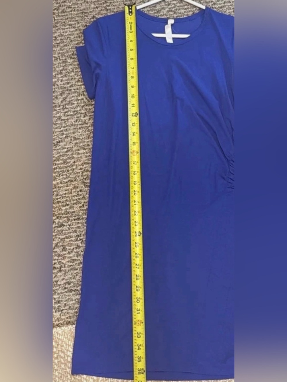 Lululemon Blue Nylon Short-Sleeve Side-Ruched Women’s Dress Size 6 - Picture 4 of 4